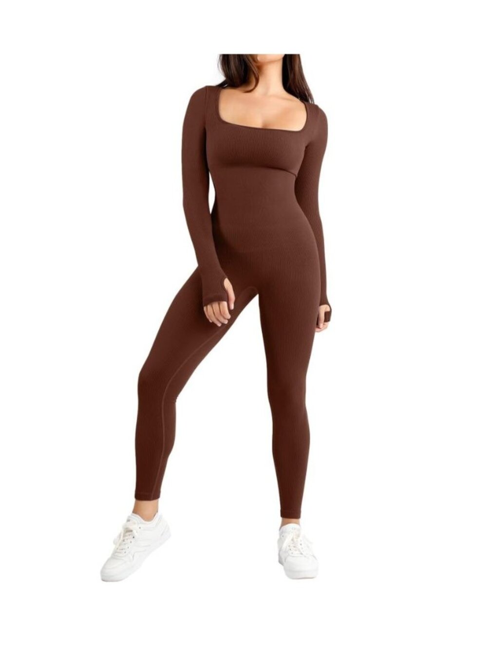 Long Sleeve Workout Jumpsuits for Women Full Body Suits Yoga Outfits